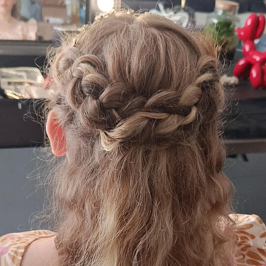 Tresse colorée.